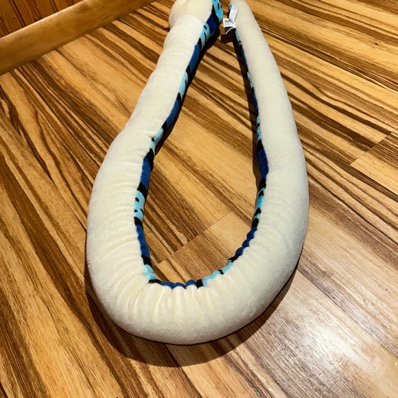 Blue and Black Striped Plush Snake Toy - Picture 6 of 6